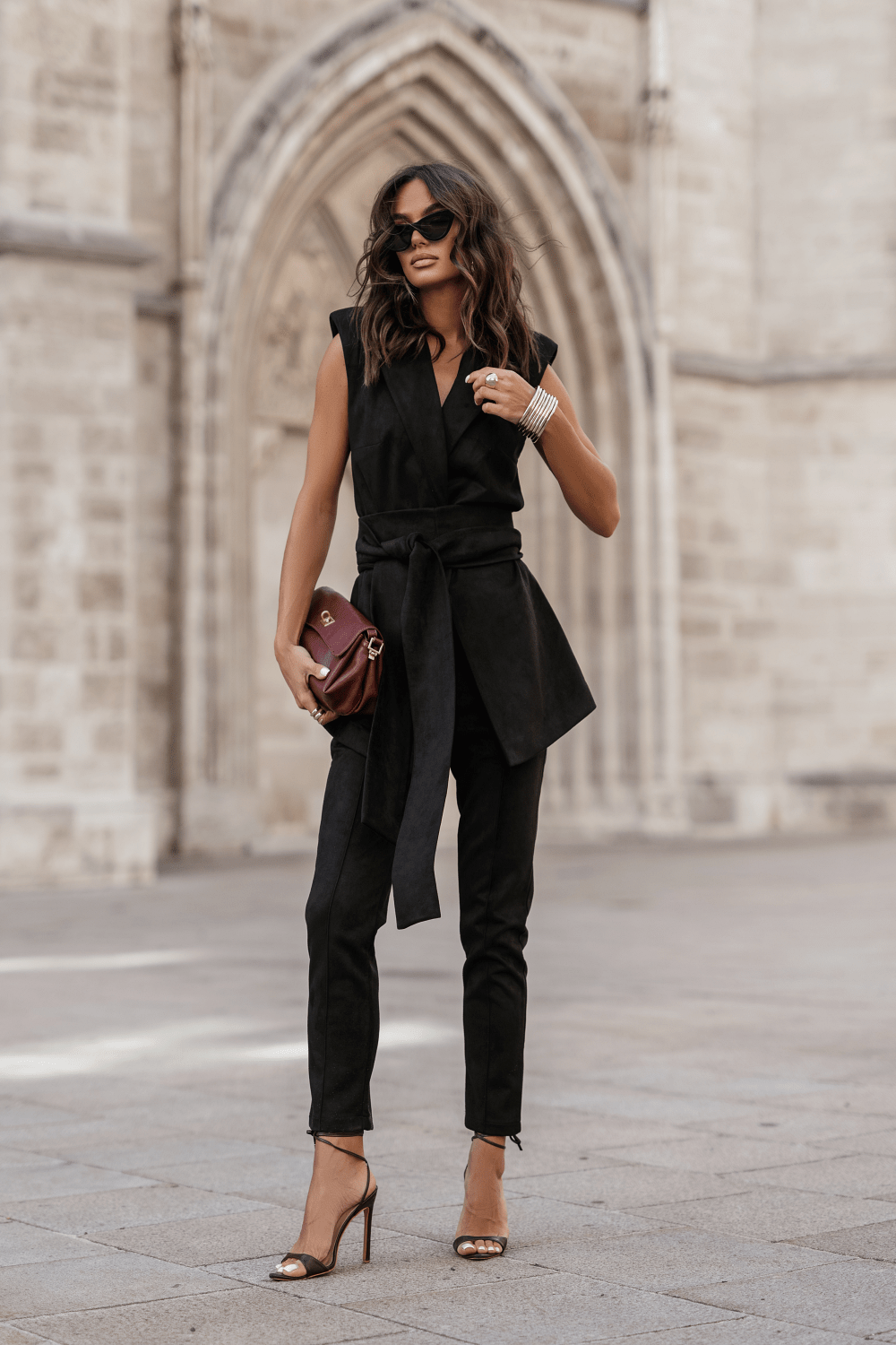 Дамски прави панталони тип цигара KIARA – Черни LaBalancia Roberto Fashion Store Set 5907378515769 S