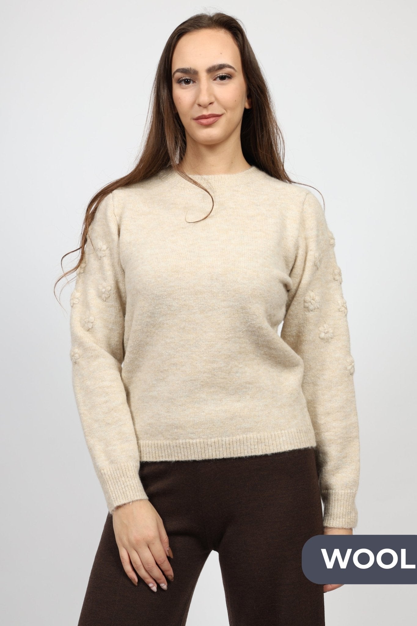Дамски Пуловер, Бежов Andy & Lucy Paris Roberto Fashion Store Sweater ANL1311SWEBEIPLUSM S - M Бежов