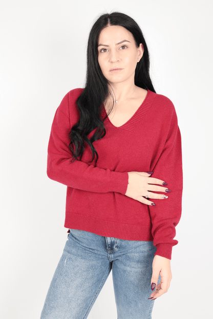 Дамски Пуловер, Червен Roberto Fashion Store Sweater Y6Z7A856 TU Red