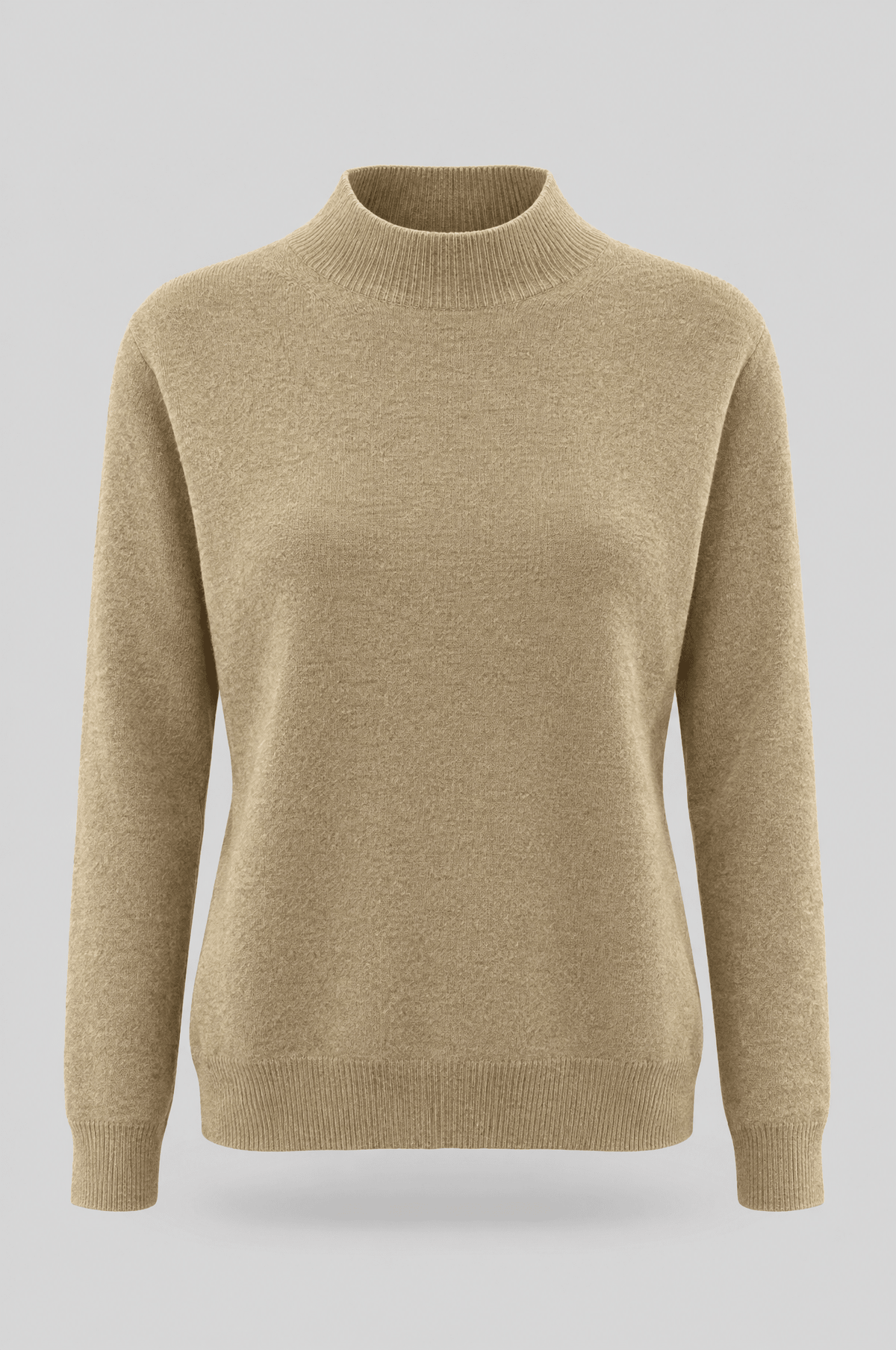 Damski sweter Lèmme w kolorze beżowym - mieszanka kaszmiru i półgolf - rozmiary S-L Lèmme Roberto Fashion Store Sweater 14078LU-GRA7951-S S
