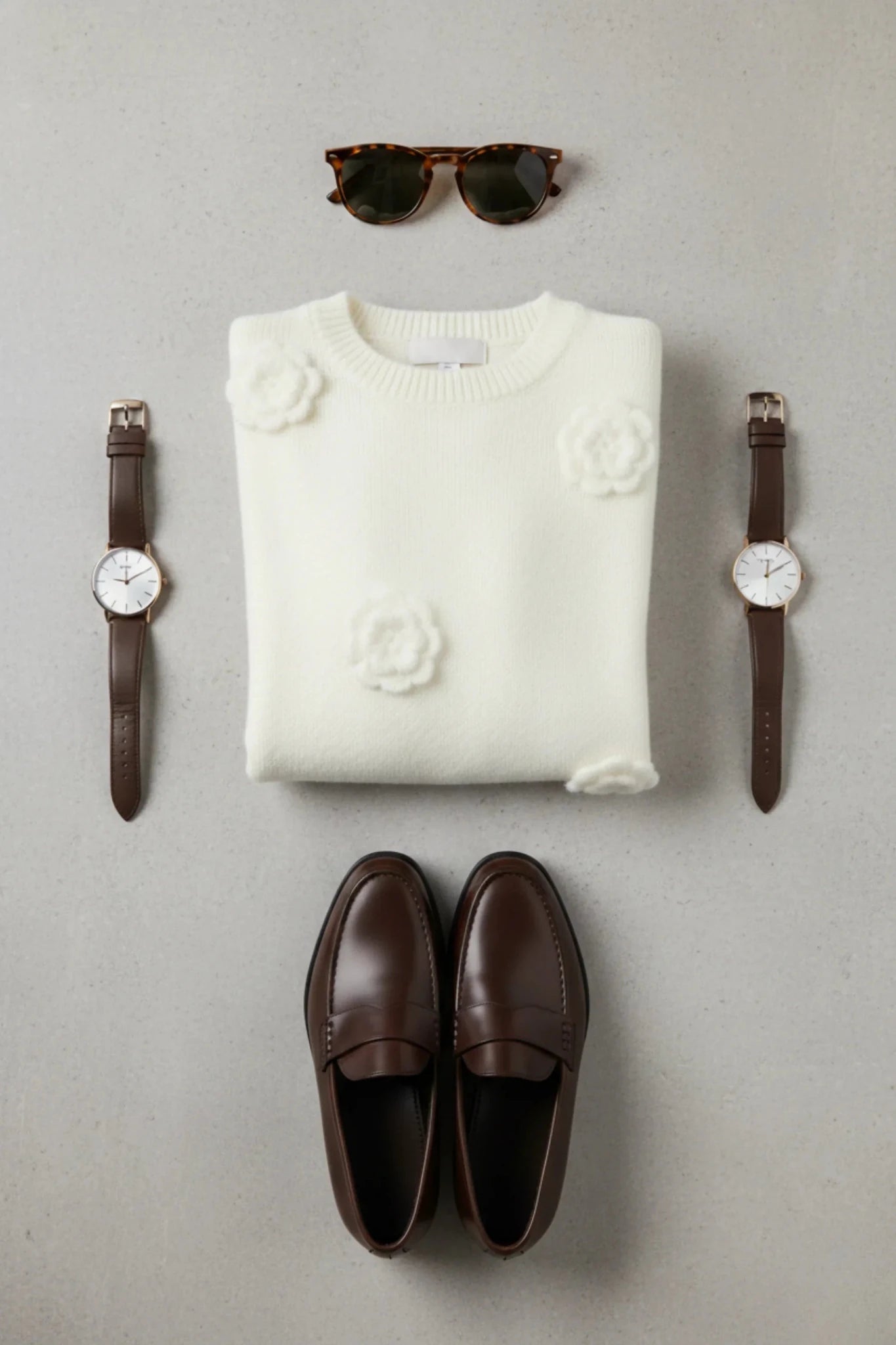 Дамски Пуловер на цветя, Бежов Roberto Fashion Roberto Fashion Store Sweater JNJ0202SWEWHIFLOTU TU