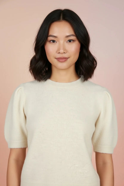 Дамски Пуловер с къса кройка, Бял Roberto Fashion Roberto Fashion Store Sweater JNJ0202SWEBEIKNITU TU