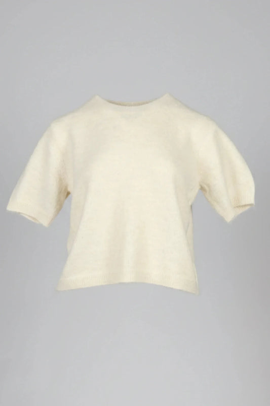 Дамски Пуловер с къса кройка, Бял Roberto Fashion Roberto Fashion Store Sweater JNJ0202SWEBEIKNITU TU