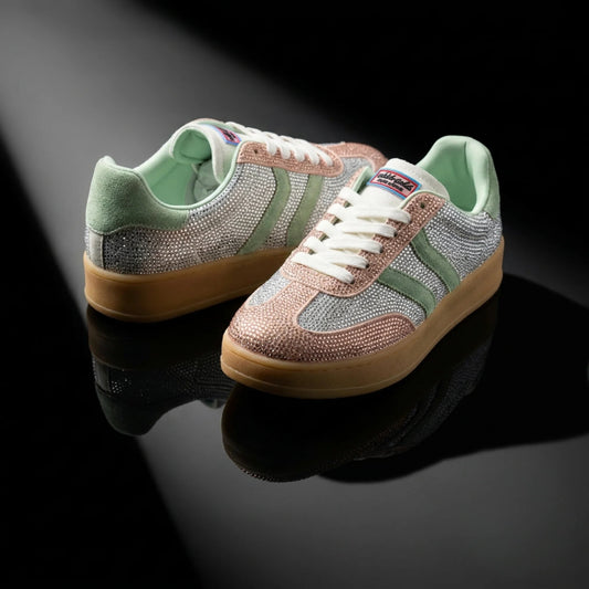Дамски Сникърси "Champagne" с Кристали и Подметка в Телесен Цвят Gold&Gold Roberto Fashion Store Sneakers GNG2603GB1048CPGN-36 36