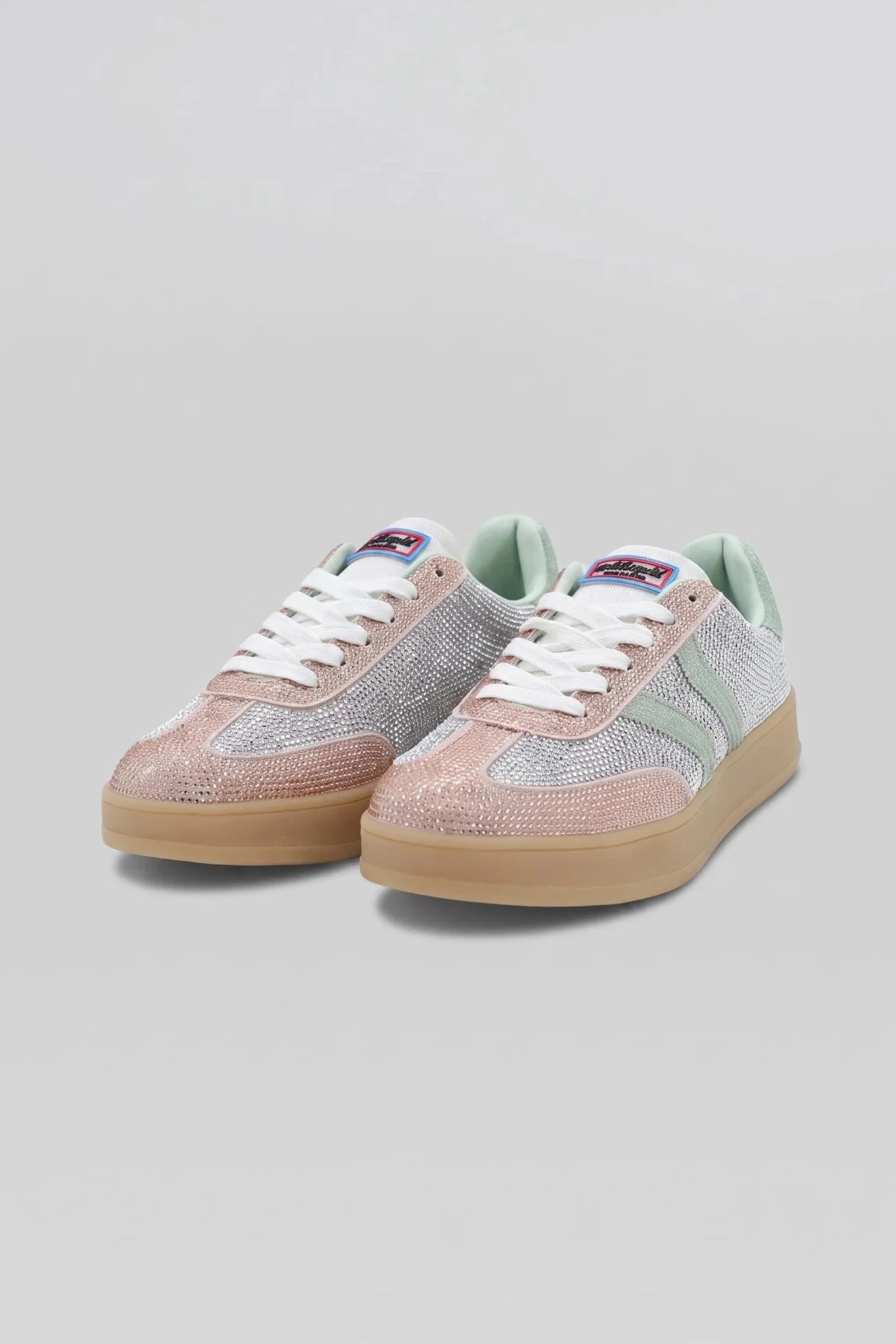 Дамски Сникърси "Champagne" с Кристали и Подметка в Телесен Цвят Gold&Gold Roberto Fashion Store Sneakers GNG2603GB1048CPGN-36 36