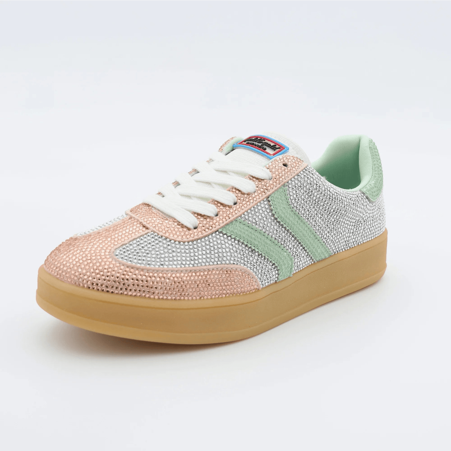 Дамски Сникърси "Champagne" с Кристали и Подметка в Телесен Цвят Gold&Gold Roberto Fashion Store Sneakers GNG2603GB1048CPGN-36 36