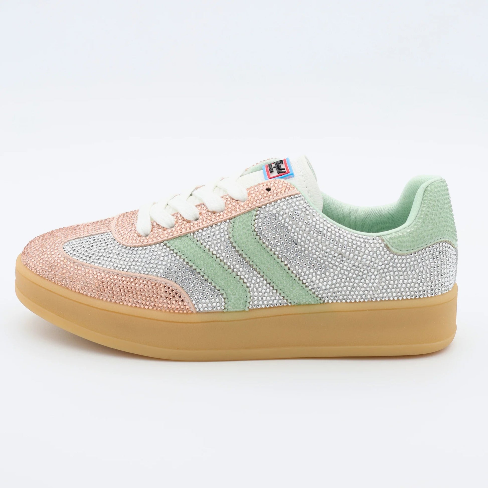Дамски Сникърси "Champagne" с Кристали и Подметка в Телесен Цвят Gold&Gold Roberto Fashion Store Sneakers GNG2603GB1048CPGN-36 36