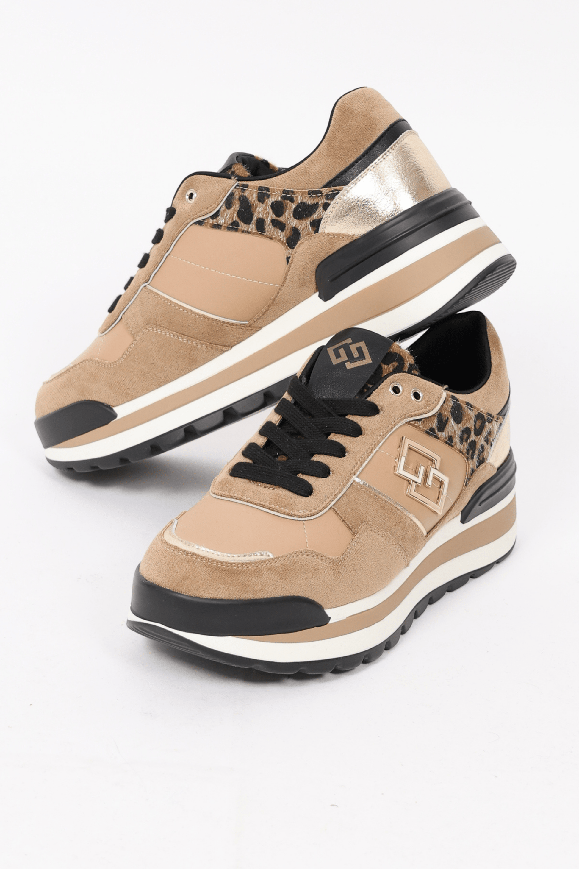 Дамски Сникърси, Черен, Бял & Бежов Roberto Fashion Store Sneakers BLUNK3114 36 Beige