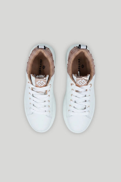 Дамски Сникърси с камъни, Бял Gold&Gold Roberto Fashion Store Sneakers GNG1012SNKWHISTO36 36