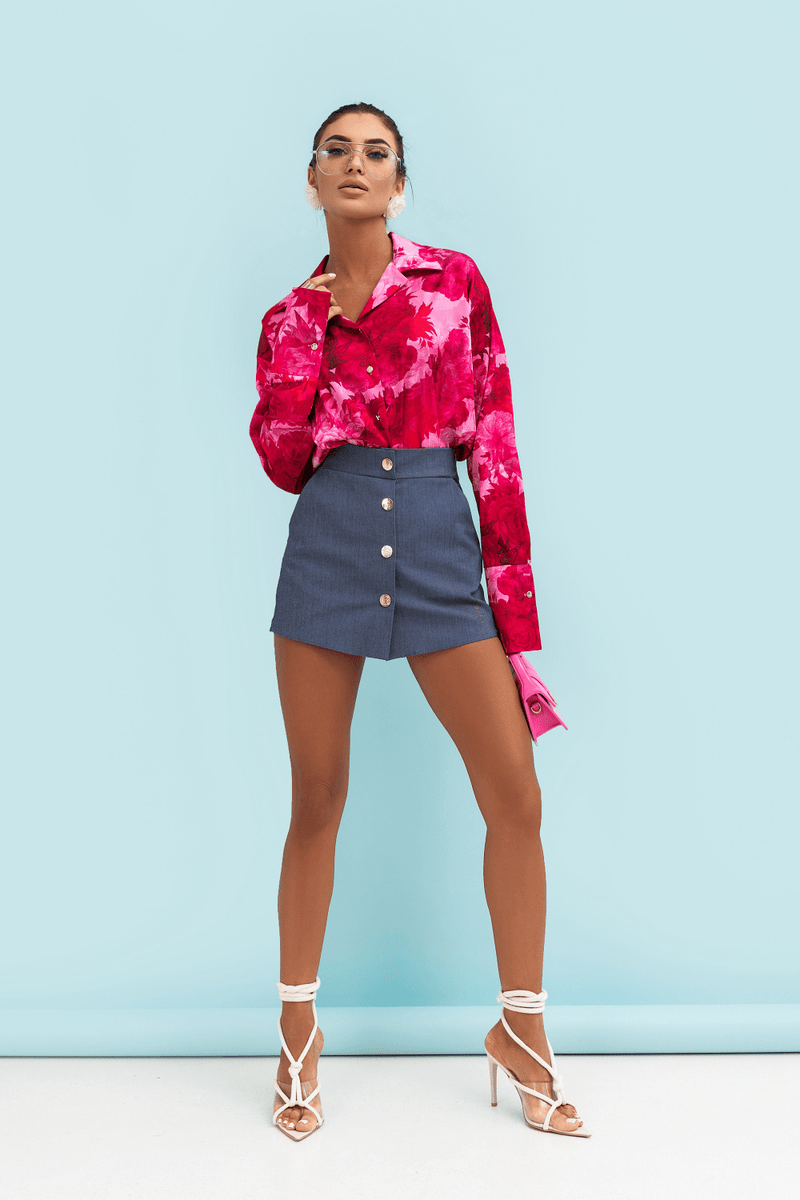 Women's Sky Blue Shorts - BLISS Denim