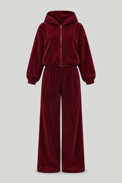 Дамски спортен комплект BROOKLYN, бордо, с модерен градски дизайн LaBalancia Roberto Fashion Store One piece 5907378527564 XS/S