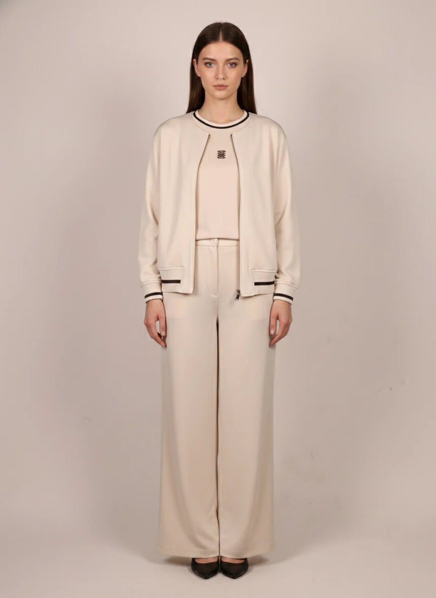 Дамски Спортен Комплект от 2 части с Модал, Екрю So Cute Roberto Fashion Store Set SOC1302SETECR2PCS S