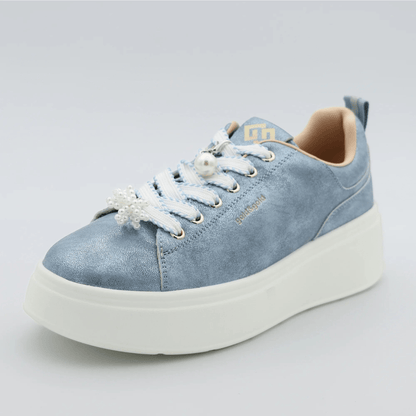 Дамски Спортни Сникърси "Evita Peron" с перли Gold&Gold Roberto Fashion Store Sneakers GNG2603GB1046BLU-36 36