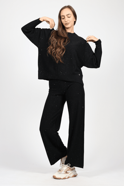 Women's Wool 2-Piece Set, Black