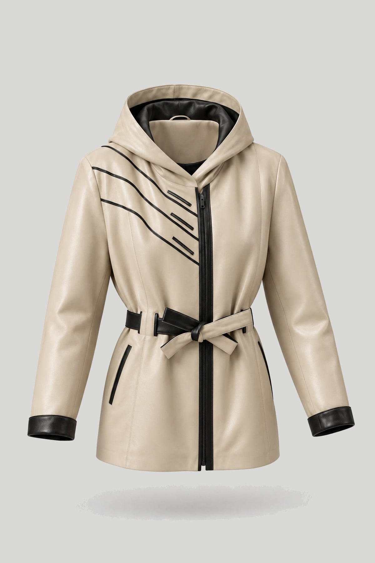 Дамско Кожено Яке, Бежов Roberto&Co Roberto Fashion Store Jacket LEA2511JCKBEIBLTM XS