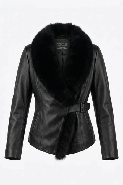 Дамско кожено яке Capodanno - Черно Roberto&Co Roberto Fashion Store Jacket LEA3112JCKBLKBL+4XL 2XL
