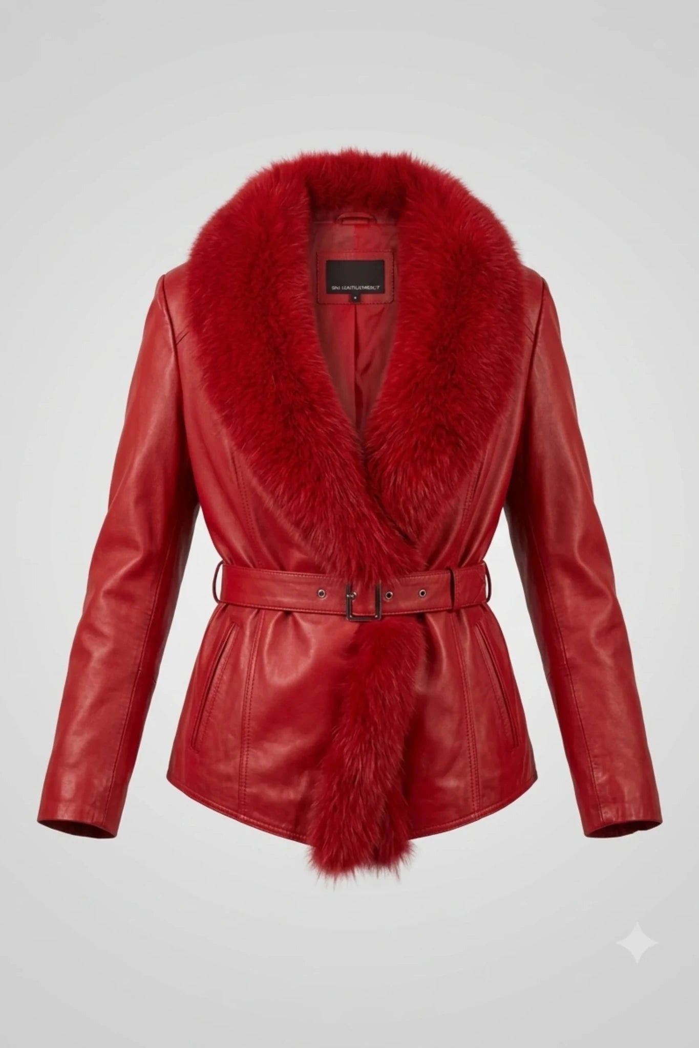 Дамско кожено яке Capodanno - червено Roberto&Co Roberto Fashion Store Jacket LEA3112JCKREDBL+4XL 2XL
