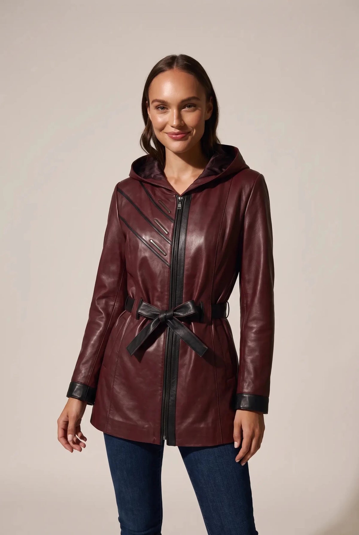 Дамско Кожено Яке, Червен Roberto&Co Roberto Fashion Store Jacket LEA2511JCKBORBLTM XS
