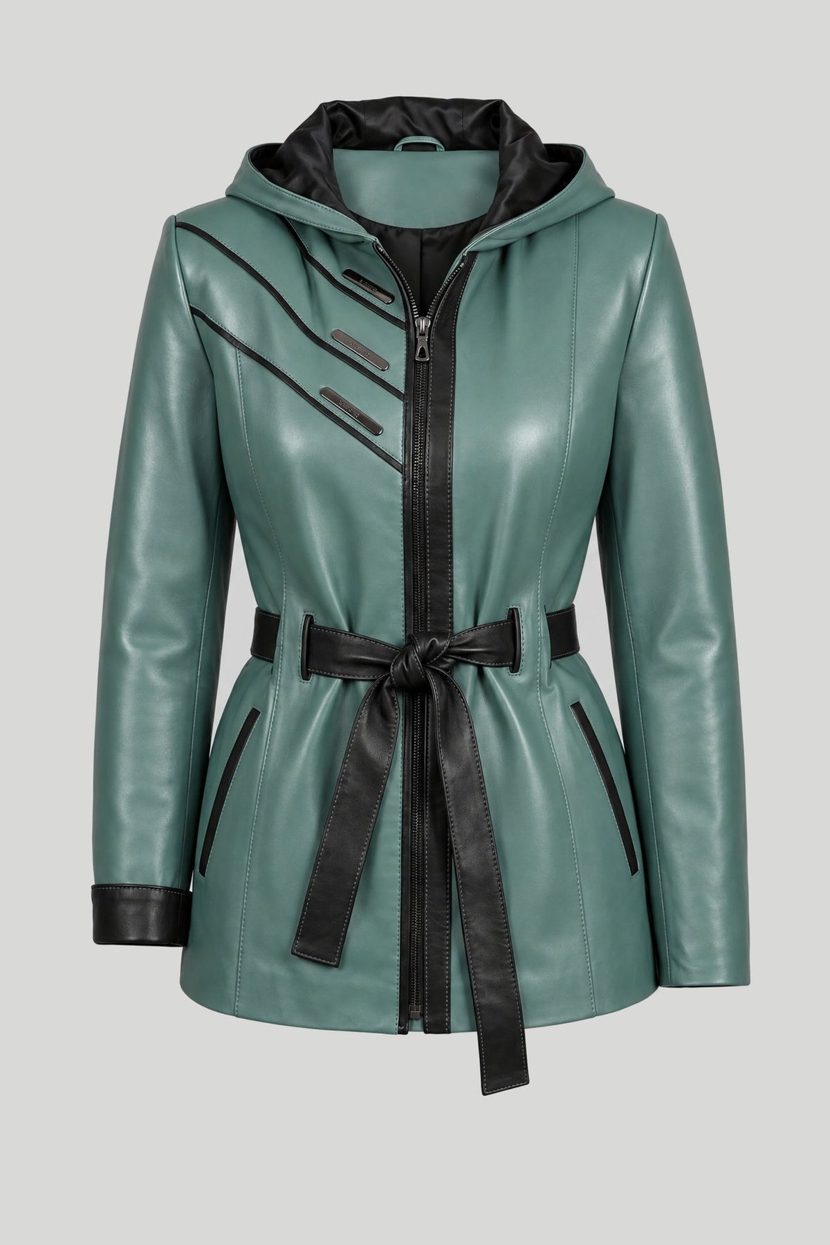Дамско Кожено Яке, Грахово Зелен Roberto&Co Roberto Fashion Store Jacket LEA2511JCKGRLBLTM XS