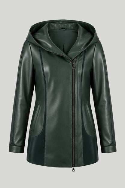 Дамско кожено яке Siena, пастелно зелено, плюс сайз Roberto&Co Roberto Fashion Store Jacket LEA2505JCKGPSVL+2XL 2XL