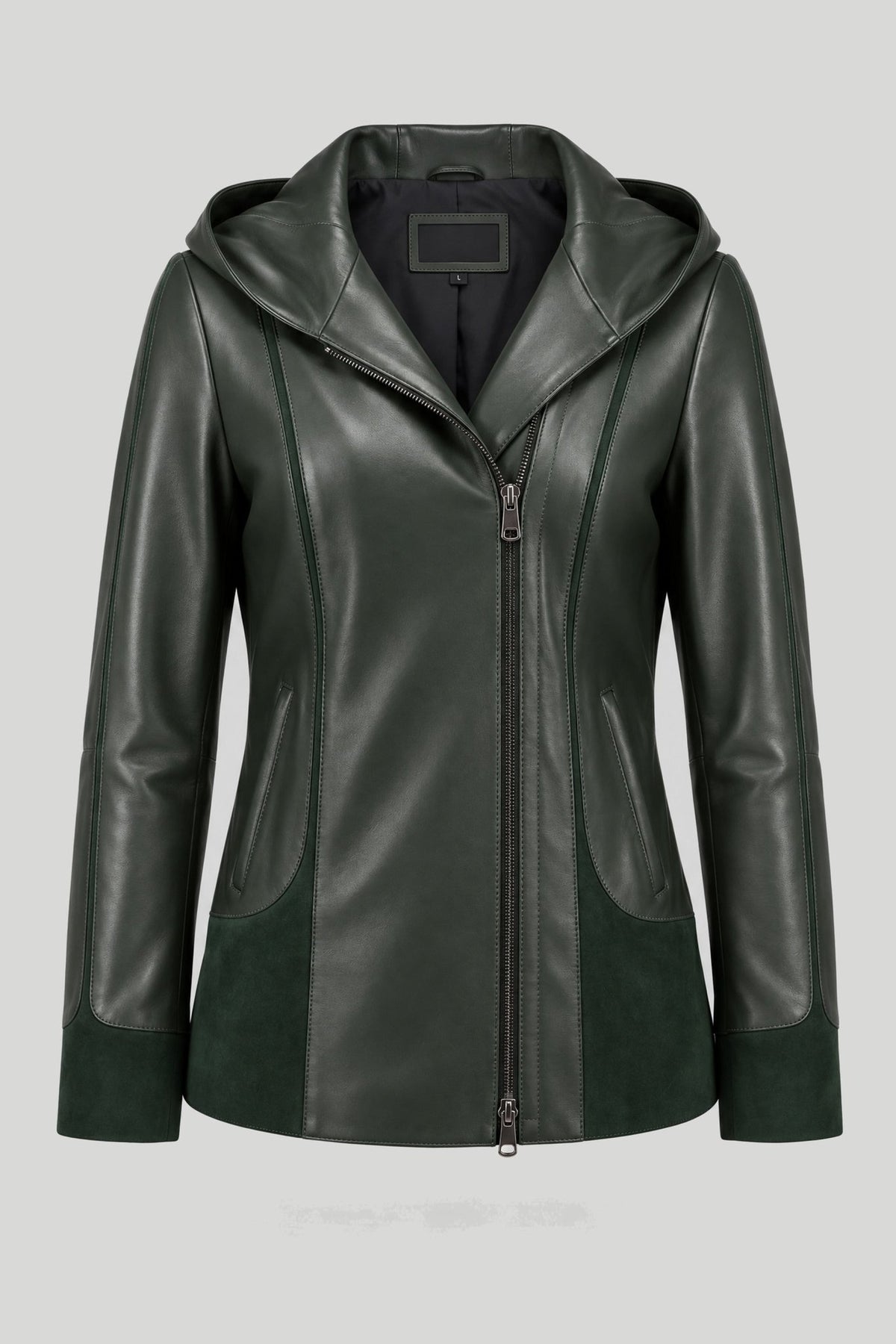 Дамско кожено яке Siena, зелено, плюс сайз Roberto&Co Roberto Fashion Store Jacket LEA2505JCKGRNVL+2XL 2XL