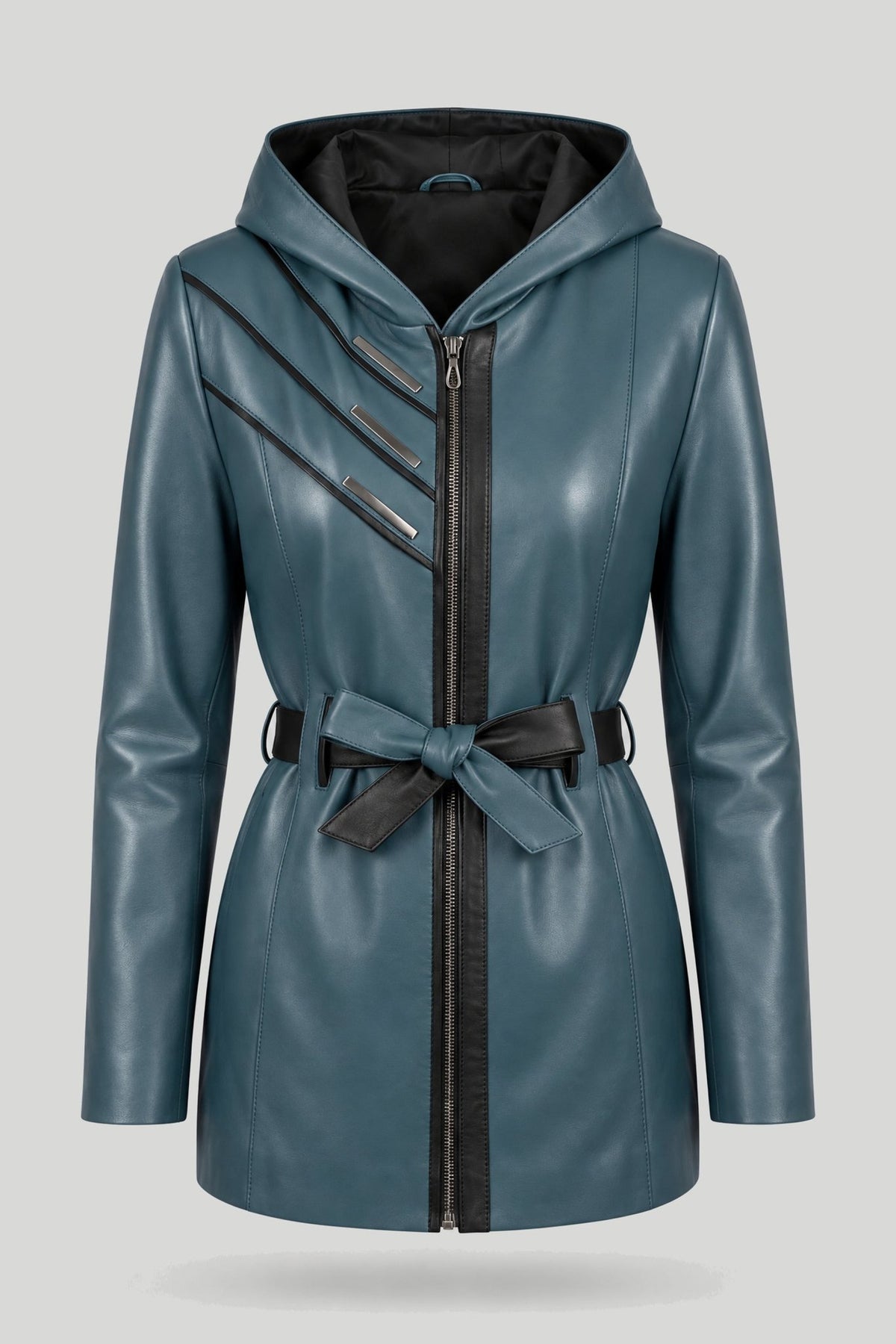 Дамско Кожено Яке, Син Roberto&Co Roberto Fashion Store Jacket LEA2511JCKPETBLTM XS