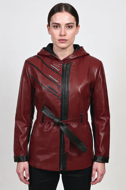 Дамско Кожено Яке, Червен Roberto Fashion Roberto Fashion Store Jacket LEA2511JCKBORBLTM XS