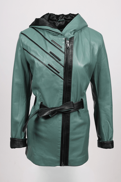 Дамско Кожено Яке, Грахово Зелен Roberto Fashion Roberto Fashion Store Jacket LEA2511JCKGRLBLTM XS