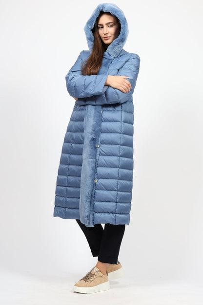 Women's Goose Down Coat, Sky Blue