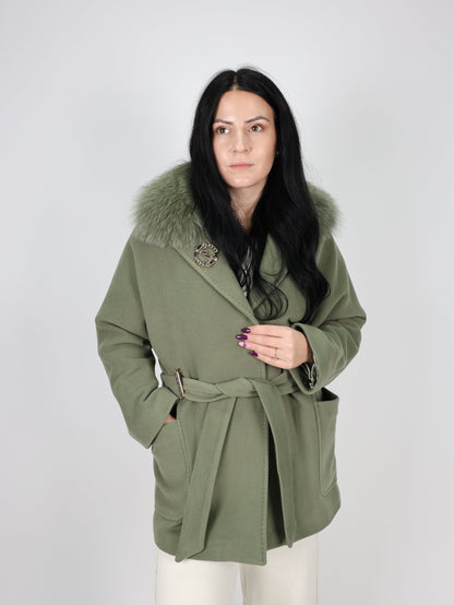 Дамско Палто, Зелен Roberto Fashion Store Coat MODALIGR01 38 EU Green