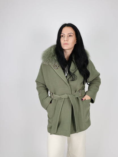 Дамско Палто, Зелен Roberto Fashion Store Coat MODALIGR01 38 EU Green