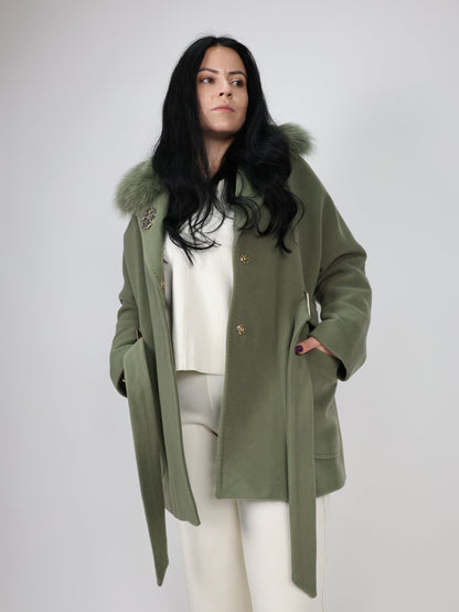 Дамско Палто, Зелен Roberto Fashion Store Coat MODALIGR01 38 EU Green