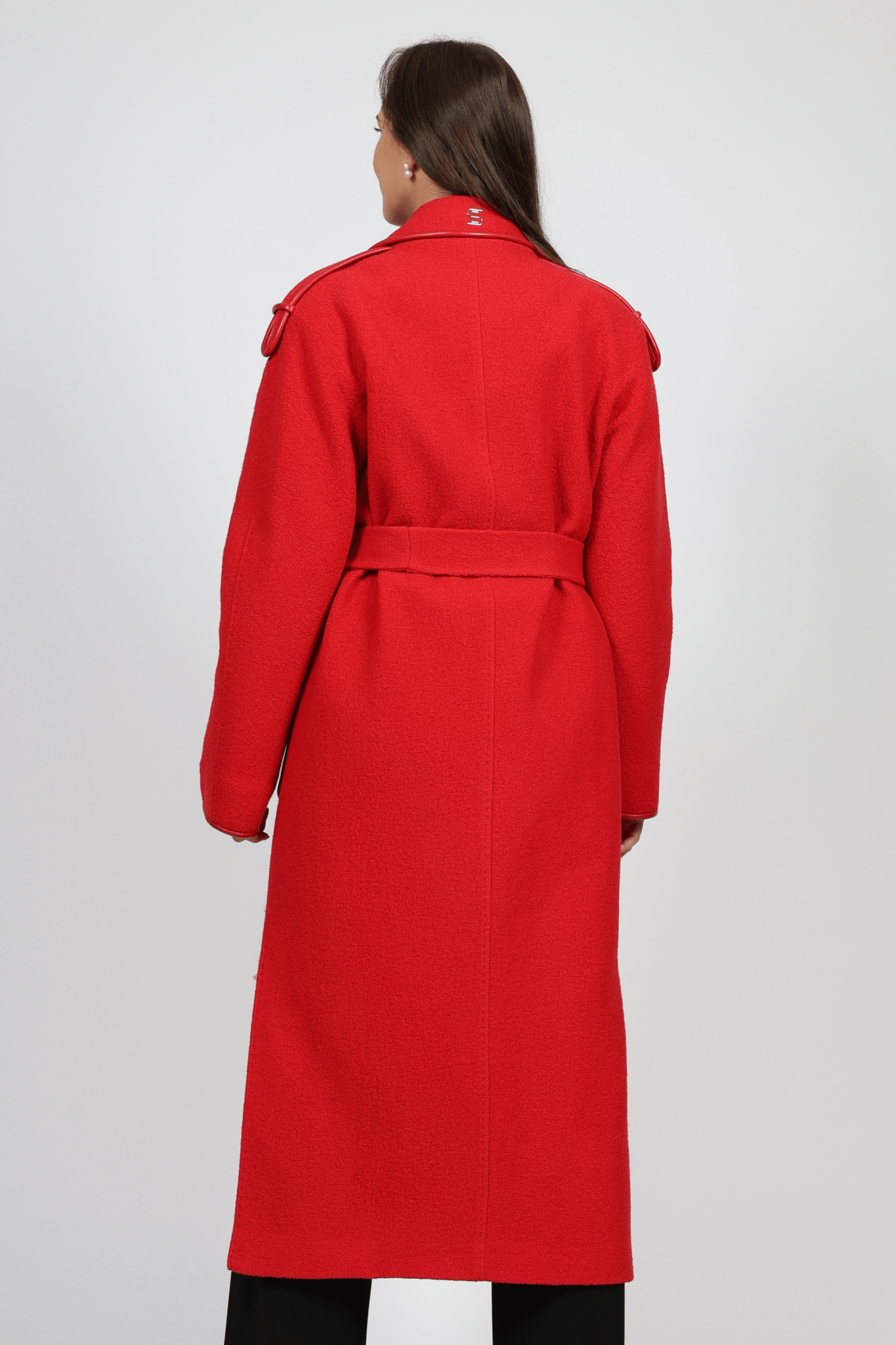 Women's Wool Coat, Red