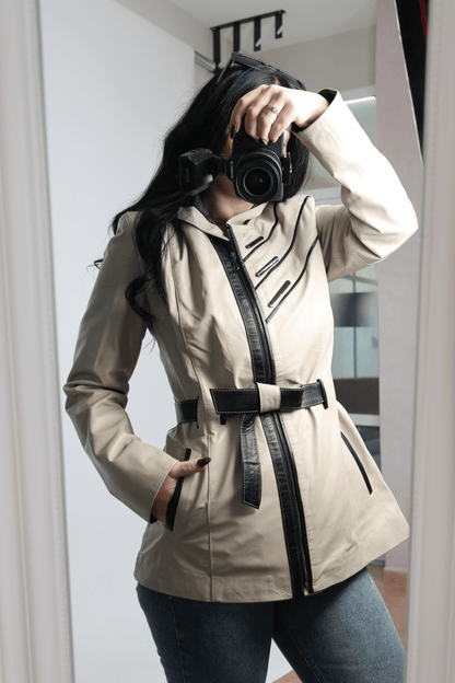 Дамско Яке, Бежов, Зелен & Червен Roberto Fashion Store Jacket ROBE118501 M INTL Beige