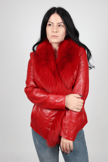 Дамско Яке, Червен & Черен Roberto Fashion Store Jacket M INTL Red