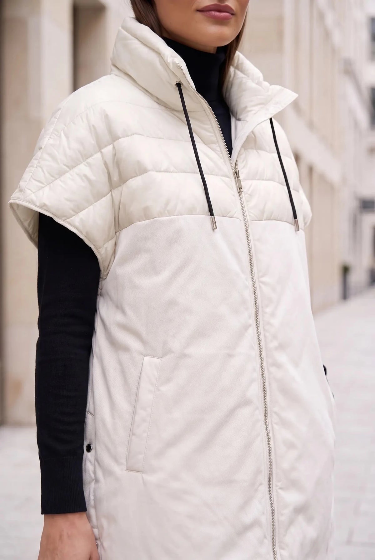 Дамско яке в бяло - есенно-зимна колекция Roberto&Co - размери S-XL Roberto&Co Roberto Fashion Store Jacket RBF0110JKTWHTSTDS S