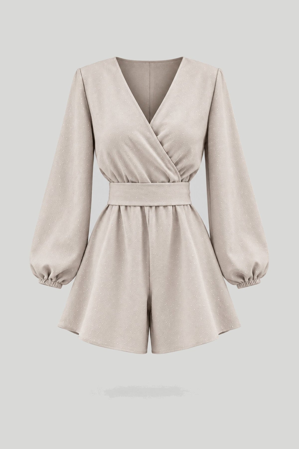 Елегантен дамски гащеризон GLOW в бежово - модерен и изискан дизайн LaBalancia Roberto Fashion Store Jumpsuit 5907378521296 XS/S