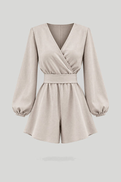 Елегантен дамски гащеризон GLOW в бежово - модерен и изискан дизайн LaBalancia Roberto Fashion Store Jumpsuit 5907378521296 XS/S