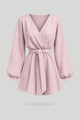 Jumpsuit GLOW in light pink color - elegant women's model