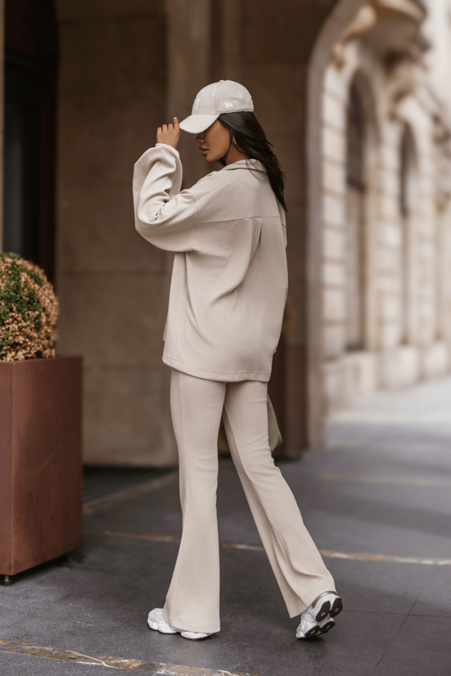 Комплект BLAIR от рипсено кадифе, бежов LaBalancia Roberto Fashion Store Set 5907378524129 M/L