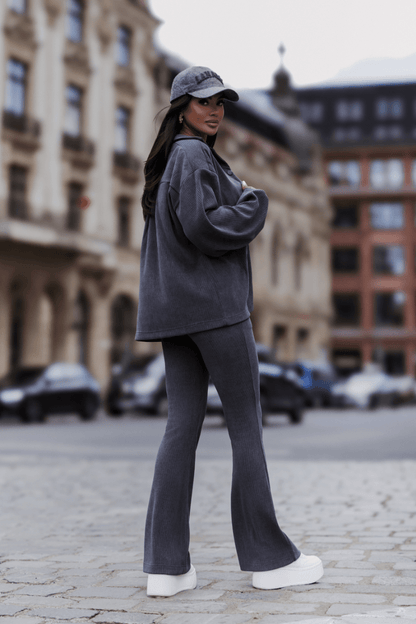 Комплект BLAIR от рипсено кадифе, графит LaBalancia Roberto Fashion Store Set 5907378524013 M/L
