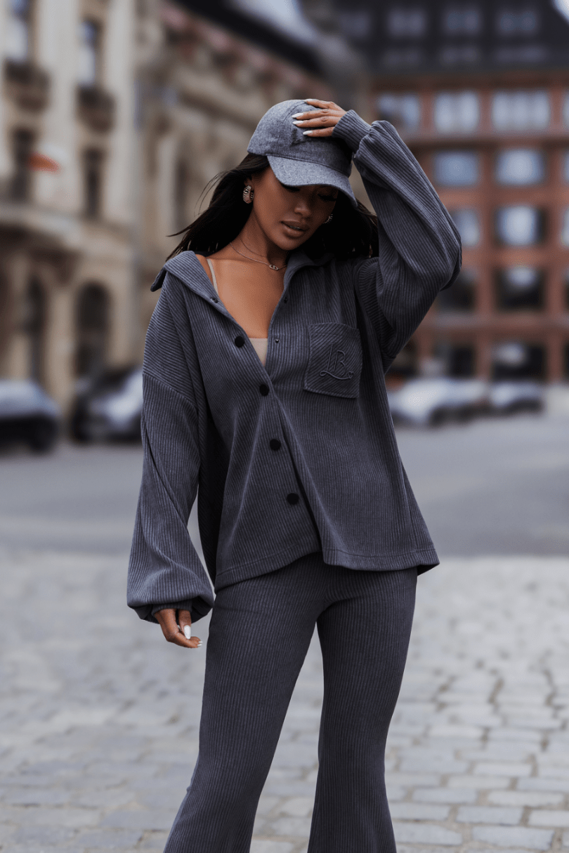 Комплект BLAIR от рипсено кадифе, графит LaBalancia Roberto Fashion Store Set 5907378524020 XS/S