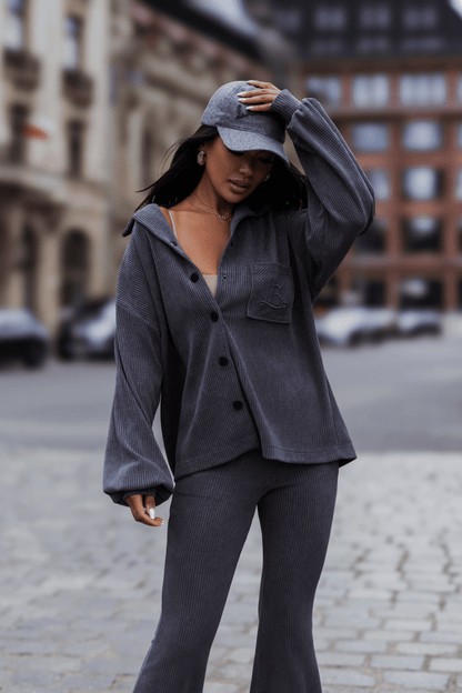 Комплект BLAIR от рипсено кадифе, графит LaBalancia Roberto Fashion Store Set 5907378524020 XS/S