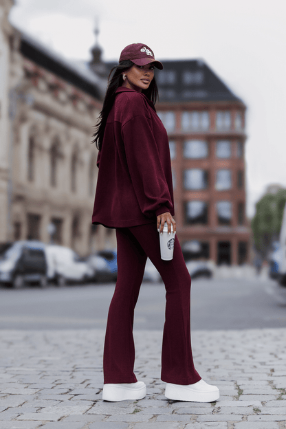 Комплект BLAIR от рипсено кадифе в бордо LaBalancia Roberto Fashion Store Set 5907378524105 XS/S