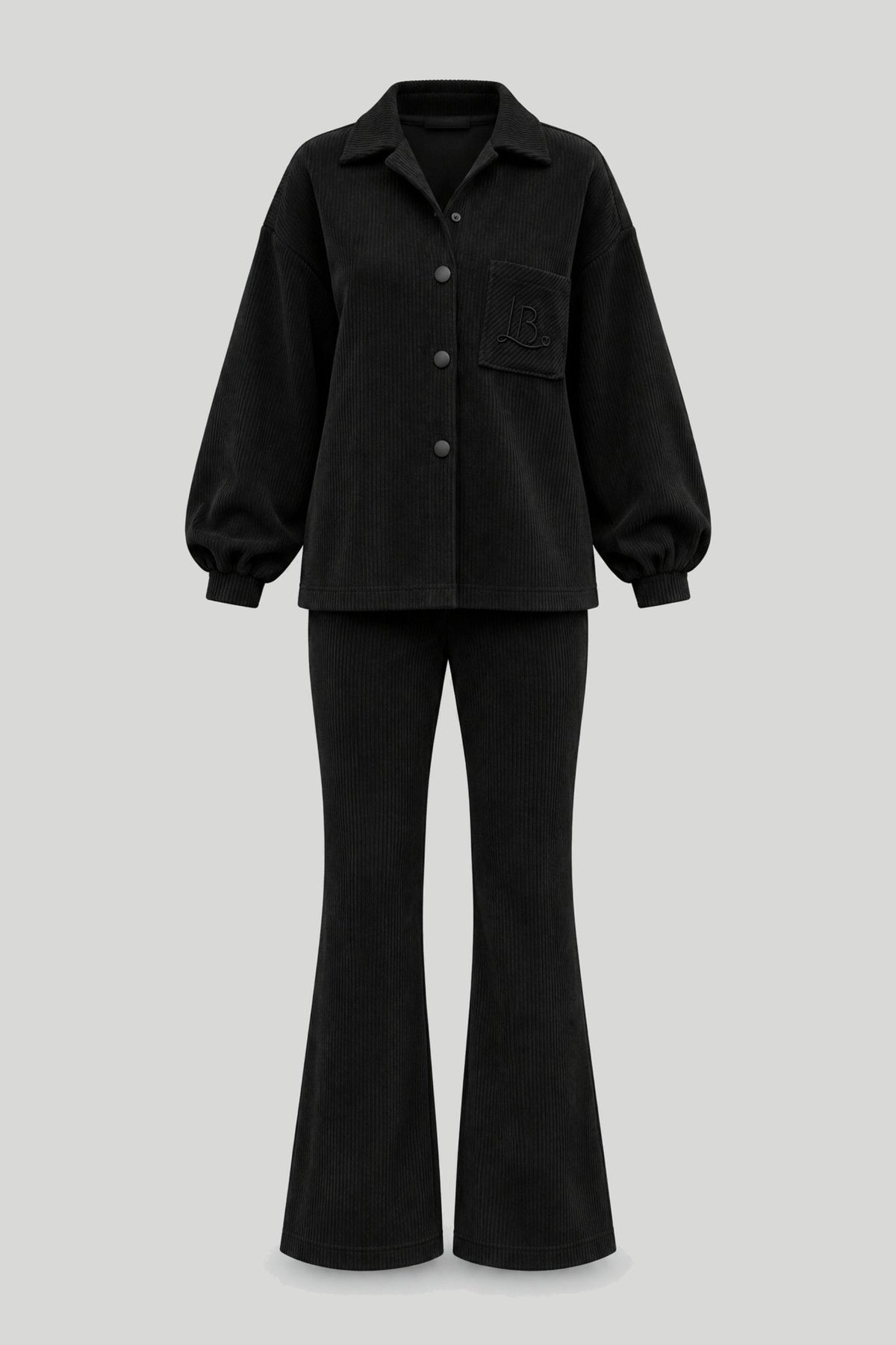 Комплект BLAIR от вельвет, черен LaBalancia Roberto Fashion Store Set 5907378524068 XS/S