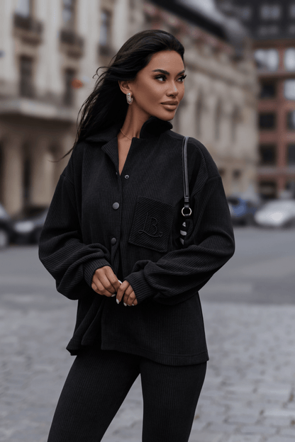 Комплект BLAIR от вельвет, черен LaBalancia Roberto Fashion Store Set 5907378524068 XS/S