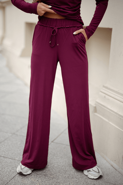 Комплект SHIRA с дълъг ръкав – бордо, вискоза и еластан LaBalancia Roberto Fashion Store Set 5907378515271 M/L