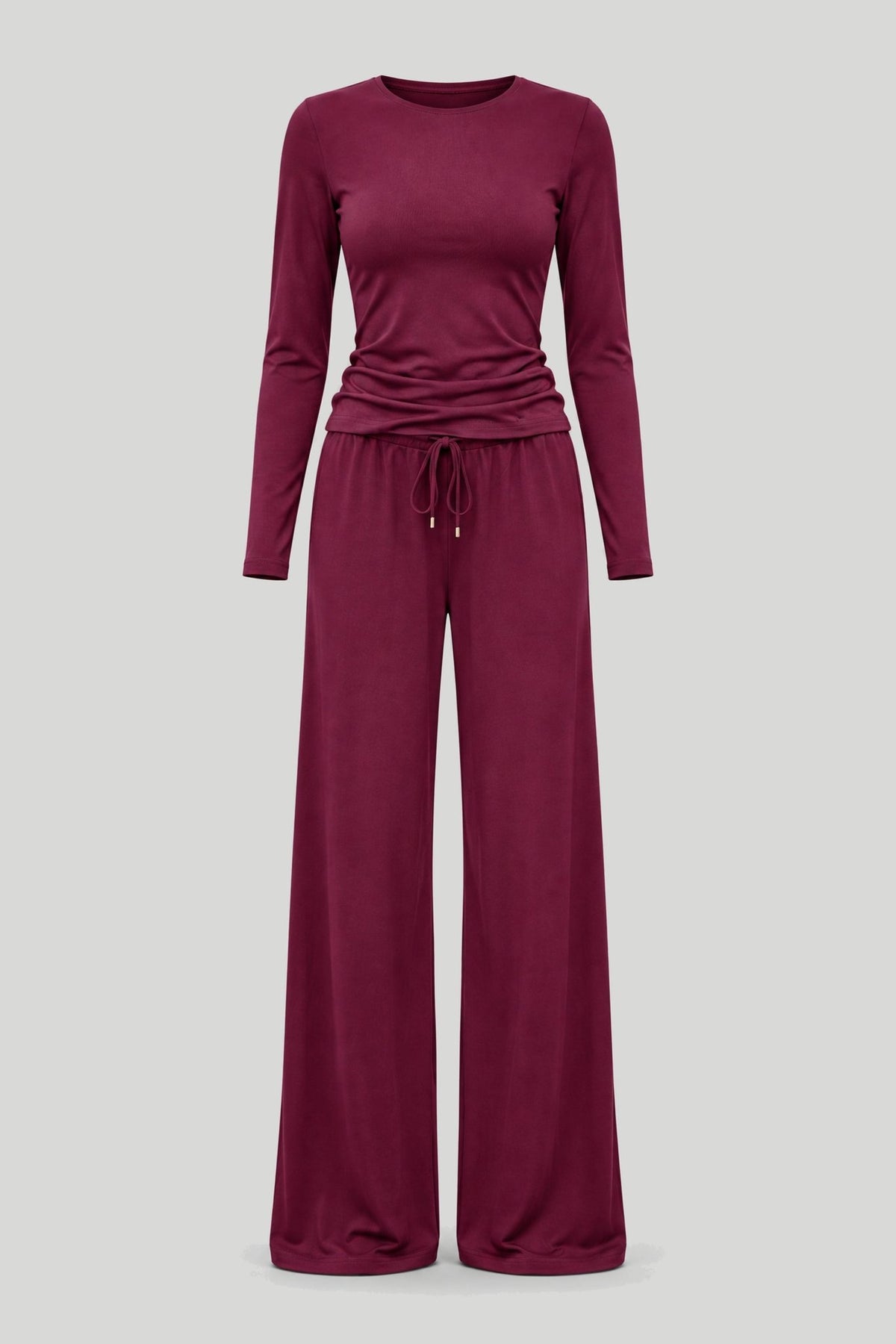 Комплект SHIRA с дълъг ръкав – бордо, вискоза и еластан LaBalancia Roberto Fashion Store Set 5907378515264 XS/S