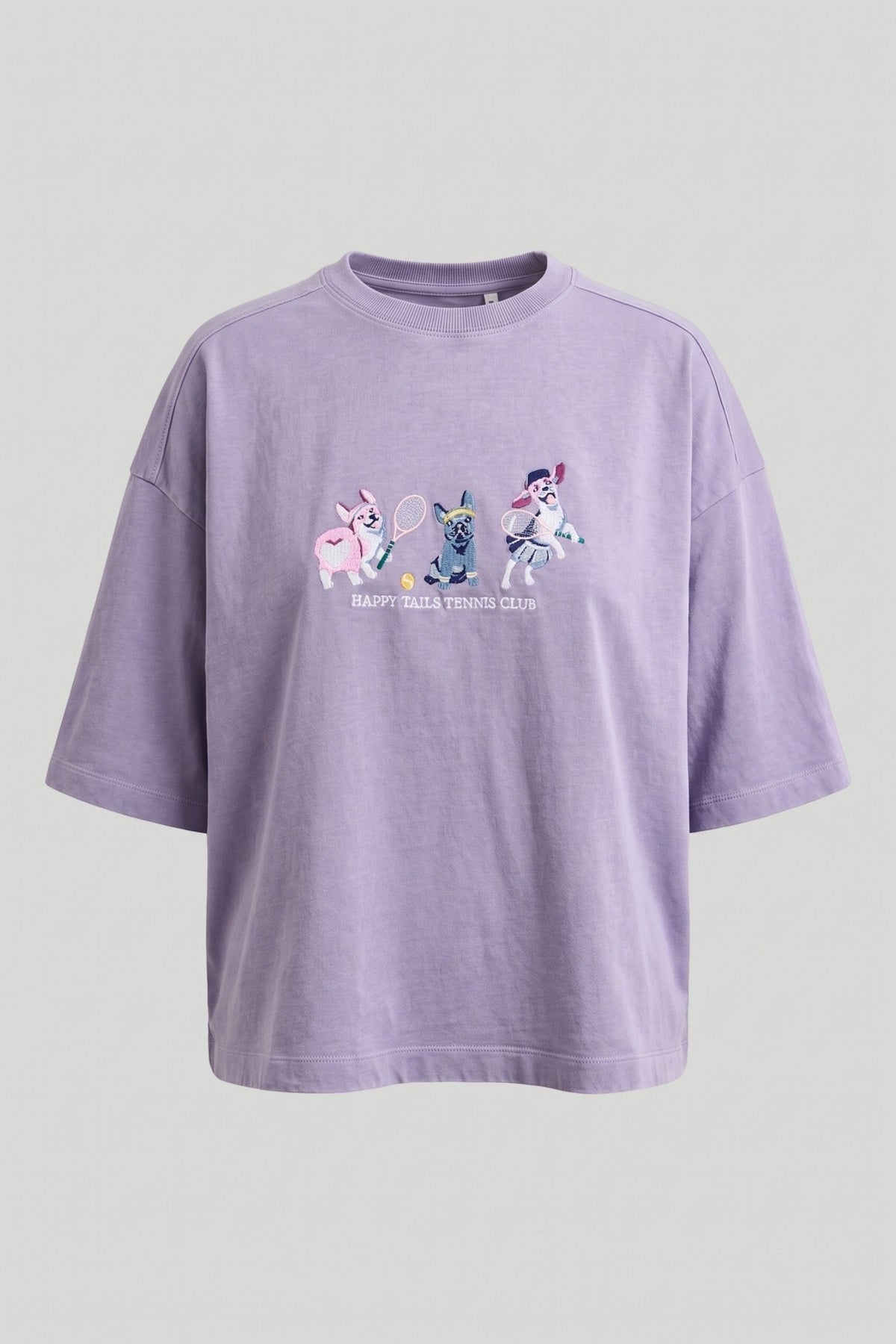 Лилава дамска овърсайз тениска от 100% памук с малък принт Medicine Roberto Fashion Store T-shirt RW26-TSD103-04X-XS XS