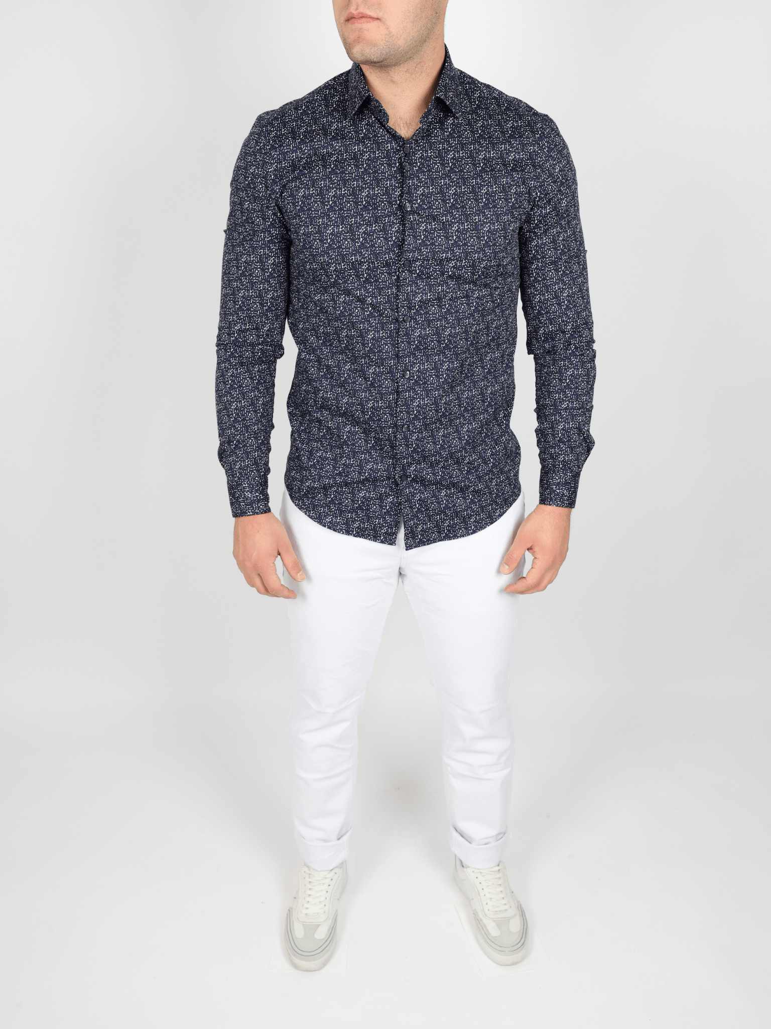 Мъжка Риза, Син Roberto Fashion Store Shirt K10K1078530G238 38 Navy